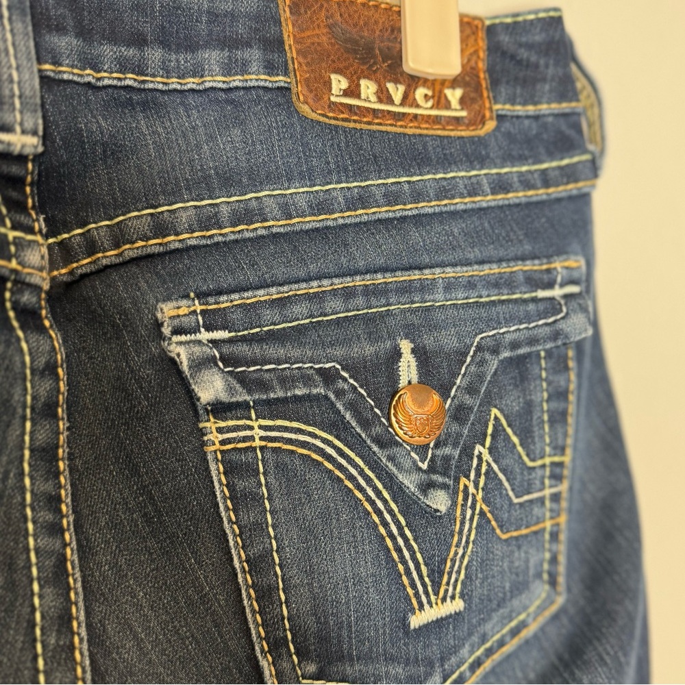 PRVCY Jeans Malibu Hills Dark Chelsea Wash Stretch Low Rise SZ 27 NEW! - Picture 8 of 16